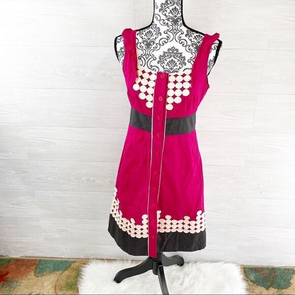 Anthropologie Floreat Sweet As Pit Button Down Fit & Flare Dress - Picture 2 of 12